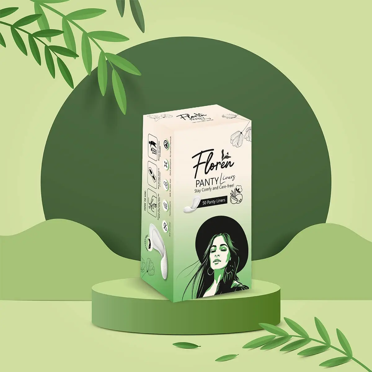These FLOREN panty liners are ultra-thin, breathable, and made with organic cotton for everyday freshness and comfort.