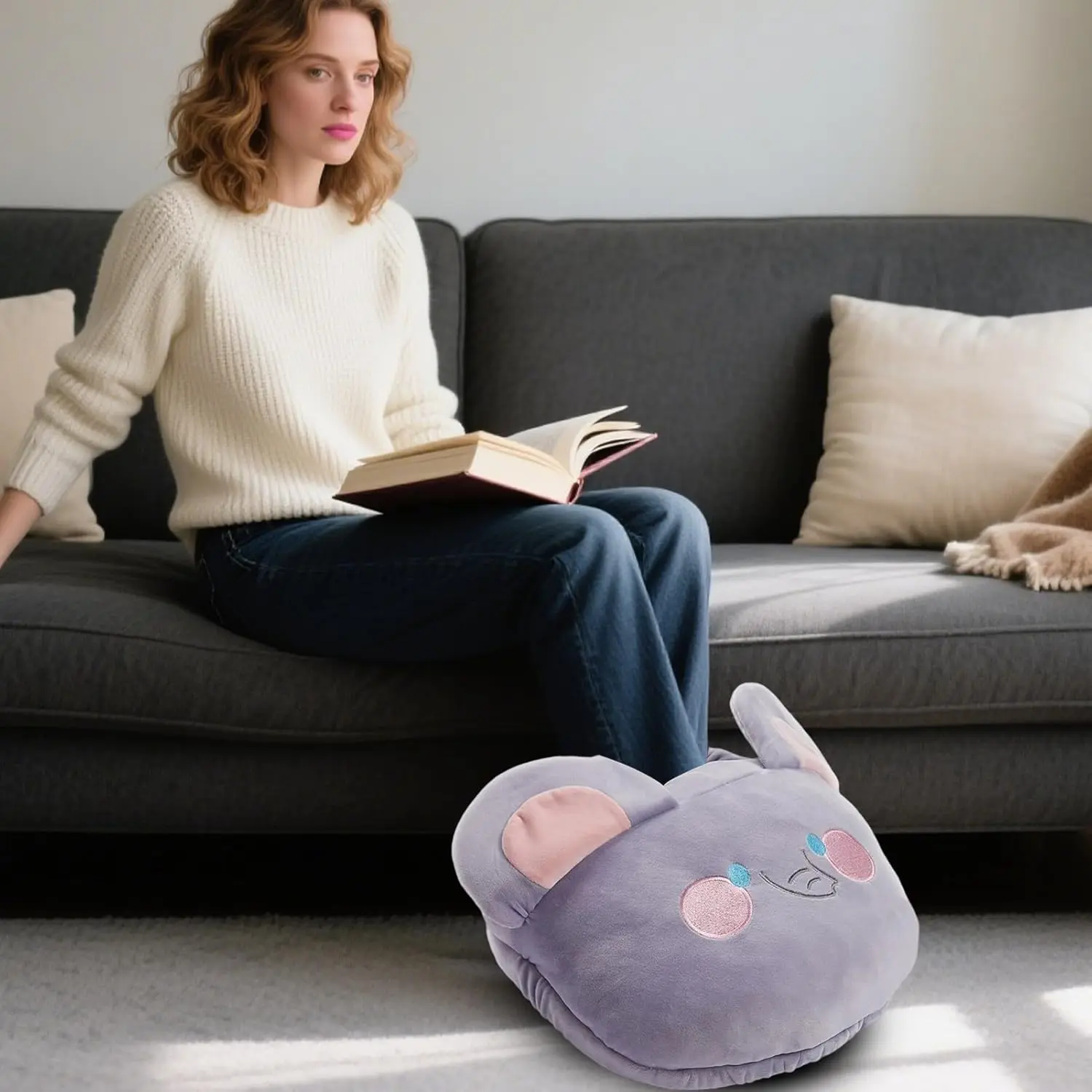 This electric foot warmer pad provides instant and constant warmth for cold feet, featuring overheat protection for safe, worry-free use under a desk in the office or at home.