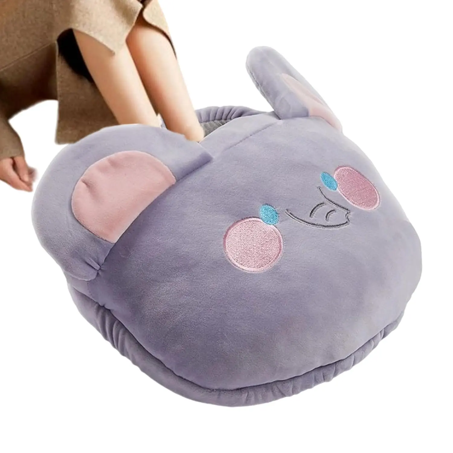 Electric foot warmer heating pad providing all-day, safe, and energy-efficient warmth for use under a desk in your home or office.