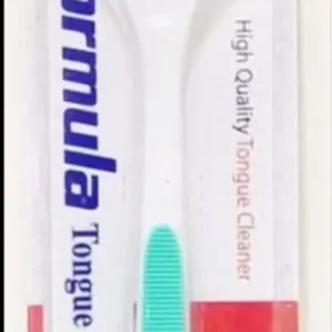 The formula tongue cleaner brush and scraper removes plaque and food debris, providing greater control for better cleaning and fighting bad breath.