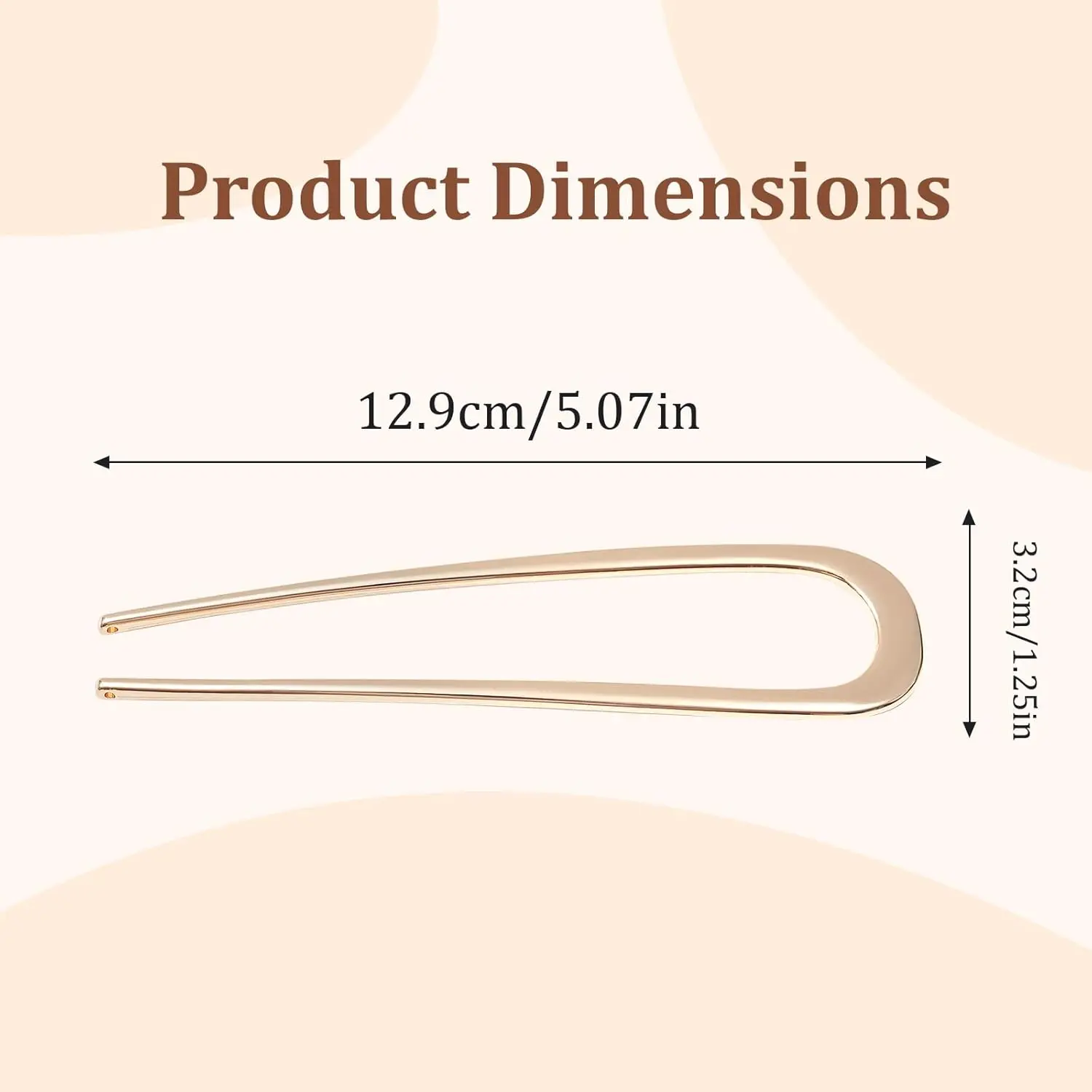 Three metal french hair pins in gold, silver, and black, ideal for creating elegant buns, twists, and chignon hairstyles for women.