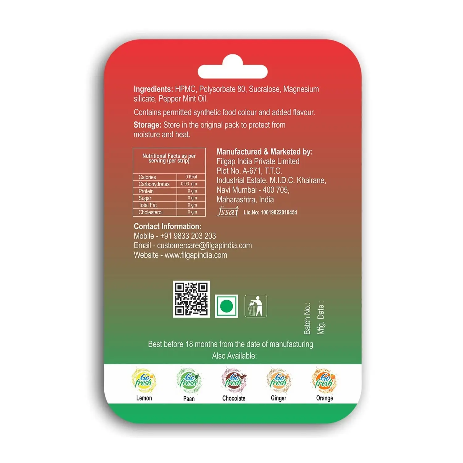 This is a pack of six boxes of sugar-free elaichi flavored mouth freshener strips that dissolve instantly for fresh breath.