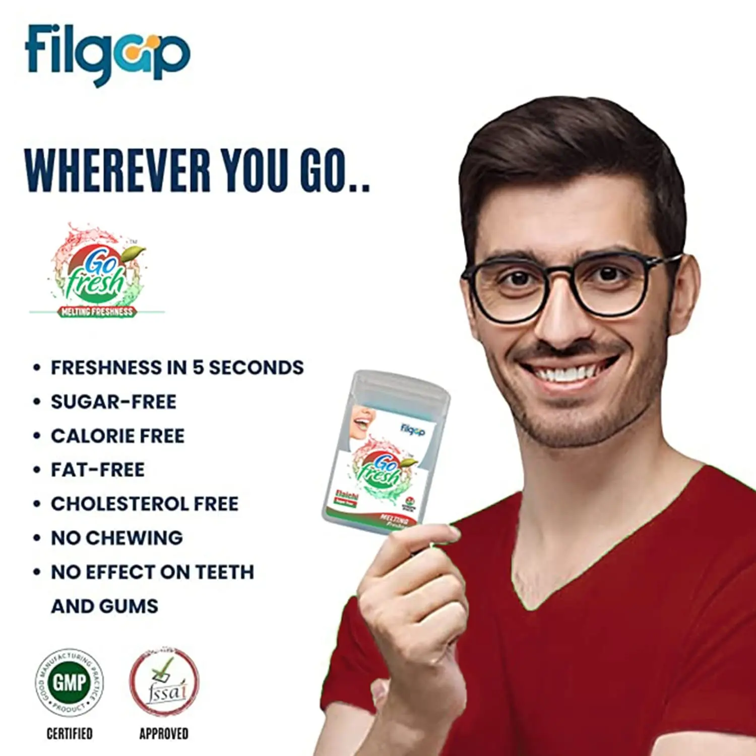 This is a pack of six boxes of sugar-free elaichi flavored mouth freshener strips that dissolve instantly for fresh breath.