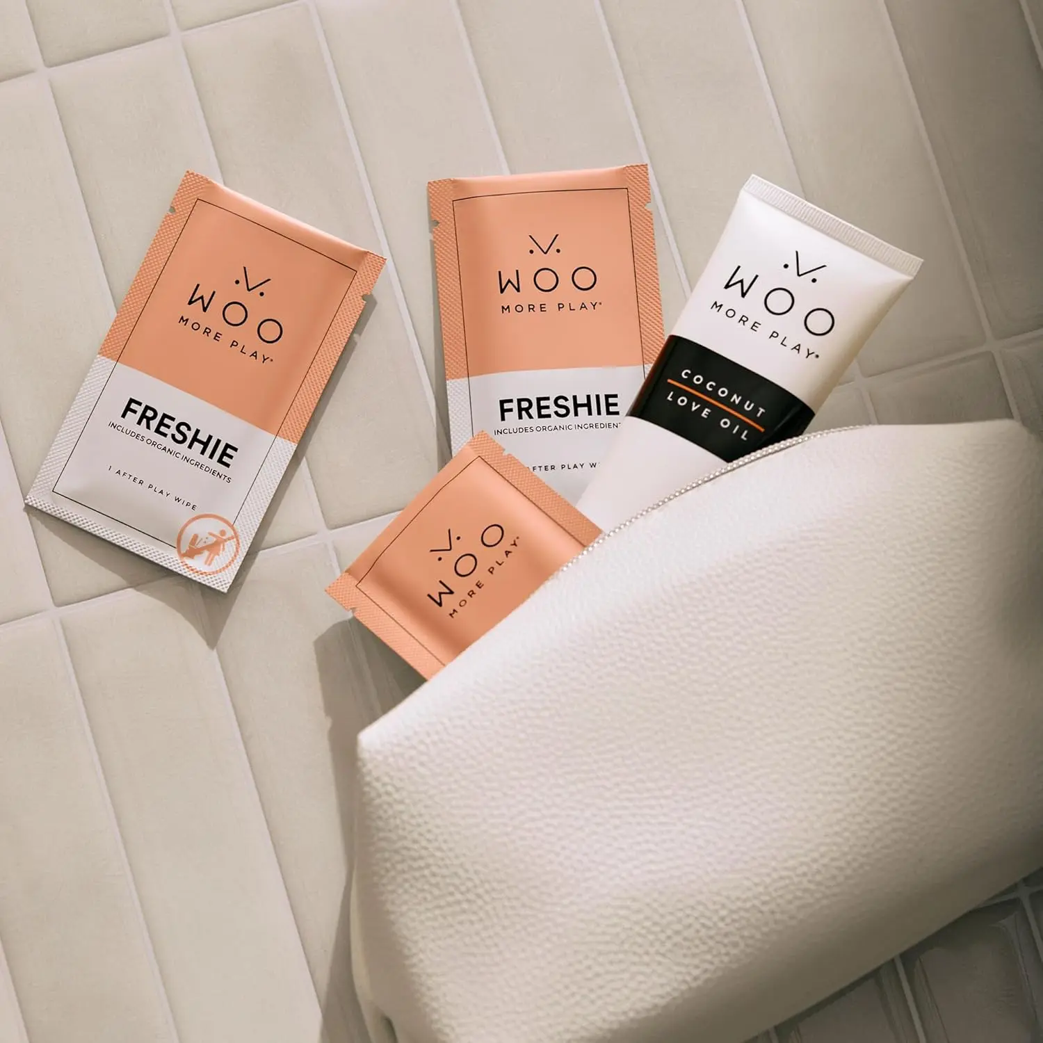 Woo More Play Freshies feminine wipes with aloe vera and cranberry extract provide a gentle and moisturizing cleanse for intimate moments, supporting feminine health.