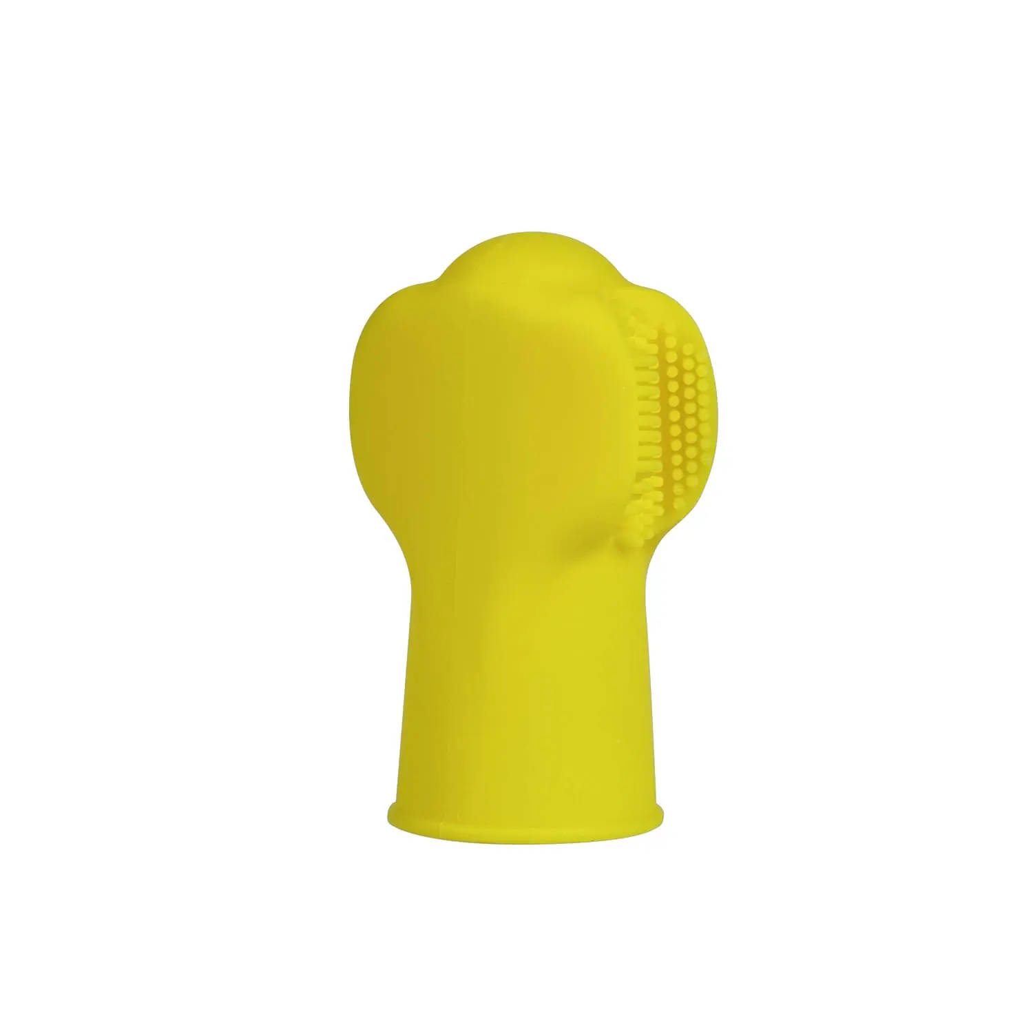 The Frida Baby SmileFrida finger toothbrush features triple-angle, soft silicone bristles to gently clean and massage a baby's teeth and gums while forming good oral hygiene habits.