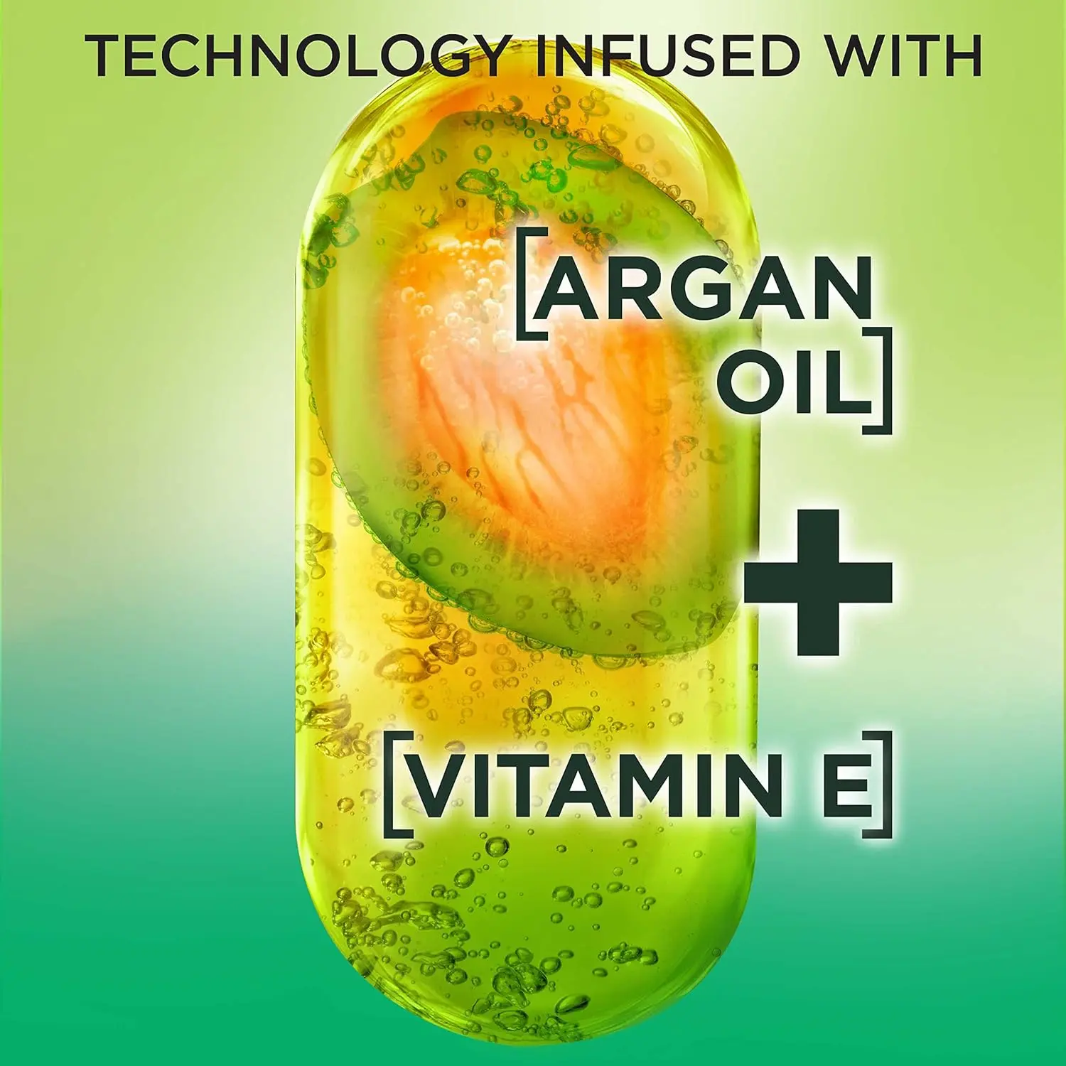 Two bottles of Garnier Fructis Sleek & Shine Moroccan Sleek Smoothing Oil infused with Argan Oil for controlling frizz and adding shine to dry hair.