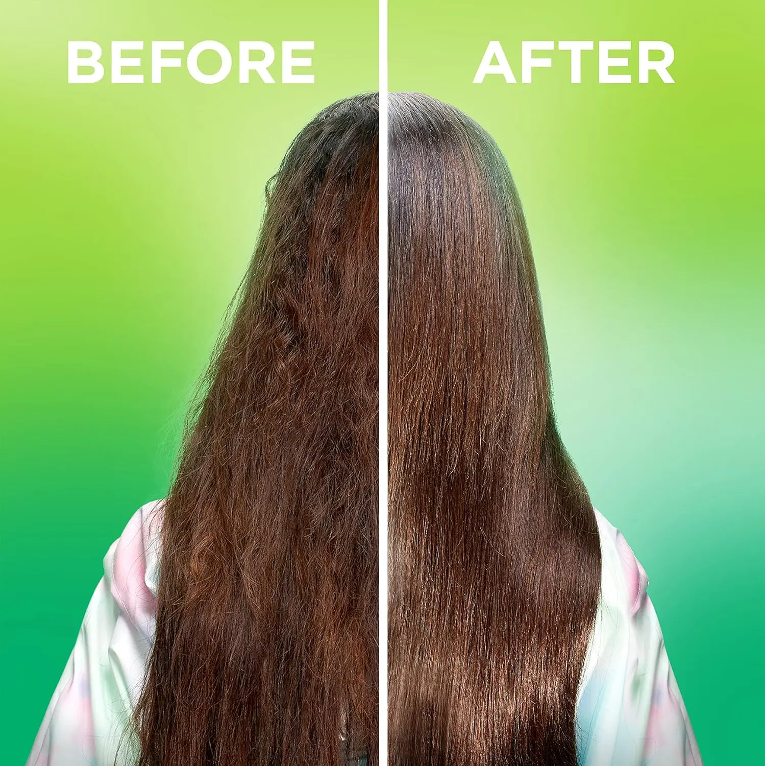 Two bottles of Garnier Fructis Sleek & Shine Moroccan Sleek Smoothing Oil infused with Argan Oil for controlling frizz and adding shine to dry hair.