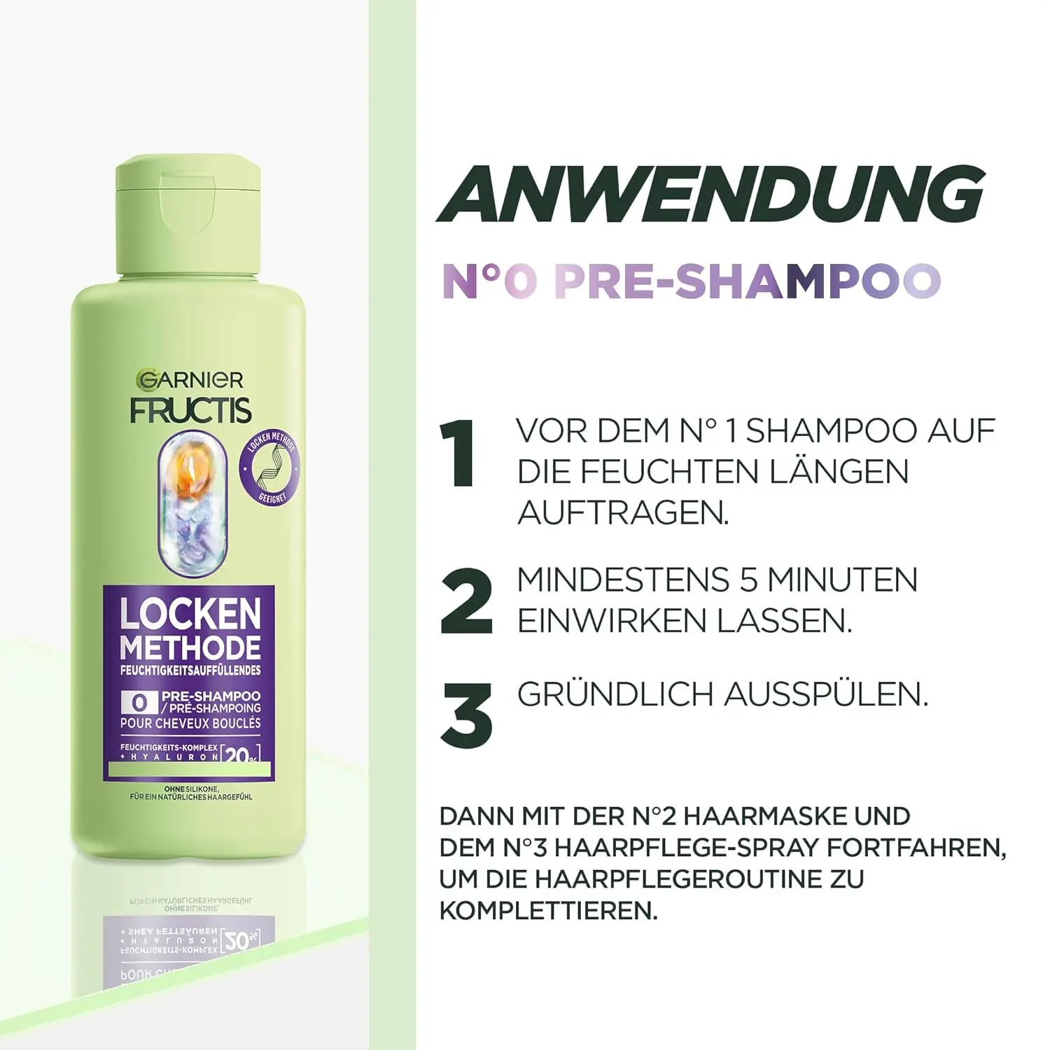 Garnier Fructis Curls Routine moisturising hair care set designed for dry, brittle curls, featuring pre-shampoo, shampoo, hair mask and spray for nourished and radiant looking curls.