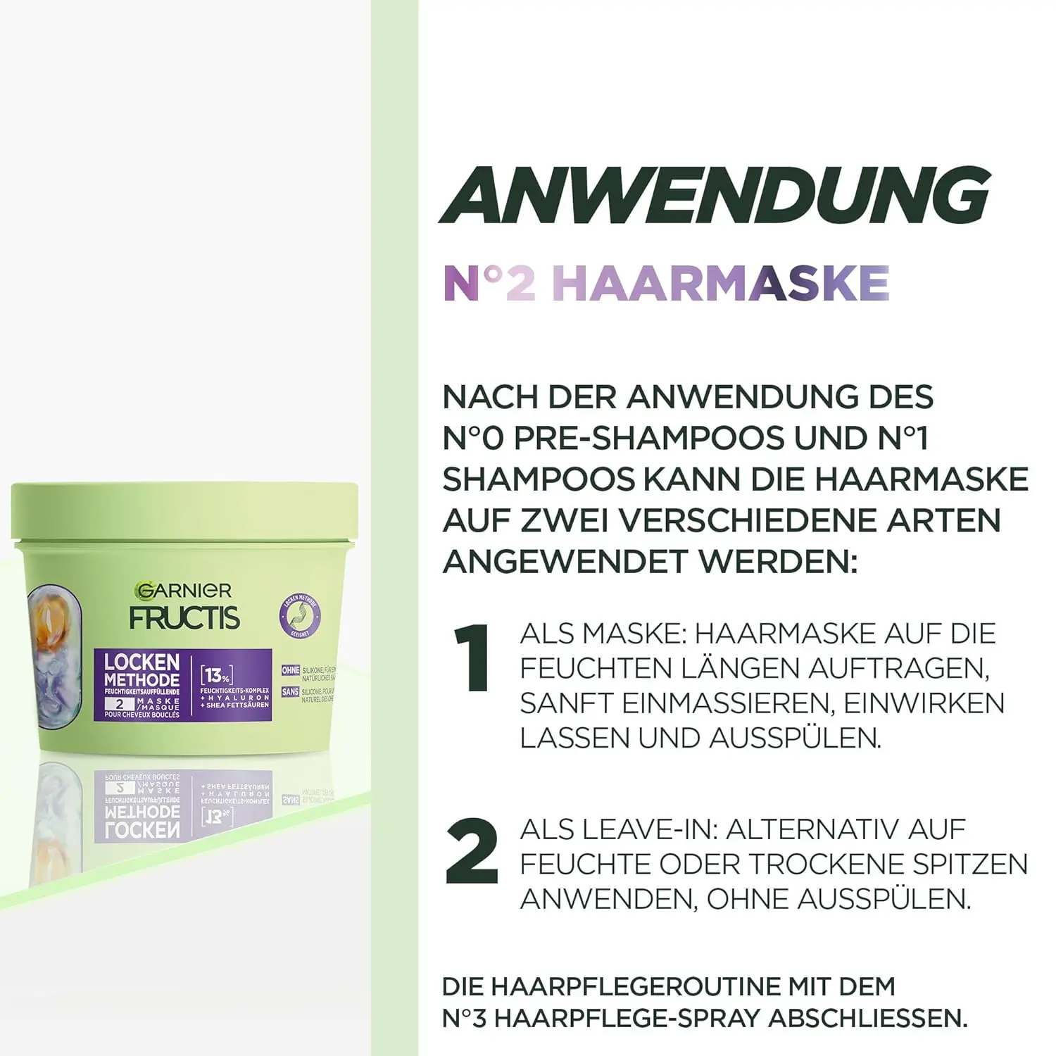 Garnier Fructis Curls Routine moisturising hair care set designed for dry, brittle curls, featuring pre-shampoo, shampoo, hair mask and spray for nourished and radiant looking curls.