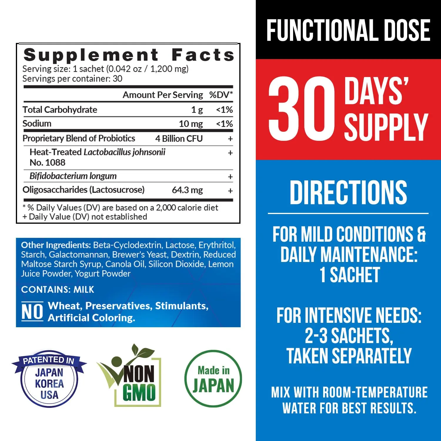 GASTRICELL contains L. johnsonii No. 1088 probiotic to help maintain healthy gastric function, balanced stomach acidity, and a well-regulated intestinal environment for heartburn and acid reflux relief.