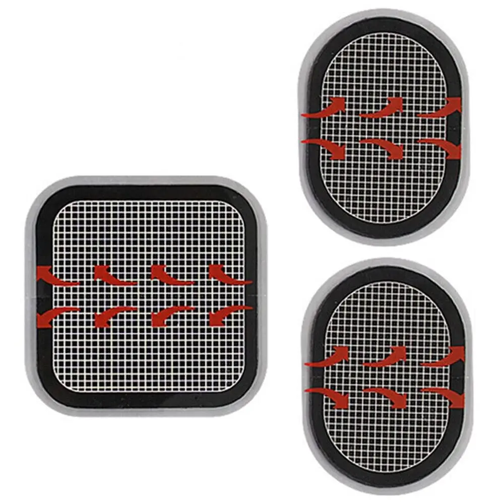 Three generic black replacement gel pads designed to be compatible with Slendertone Abs Belts, providing good elasticity and strong adhesion for effective electrical pulse conduction to targeted muscles.