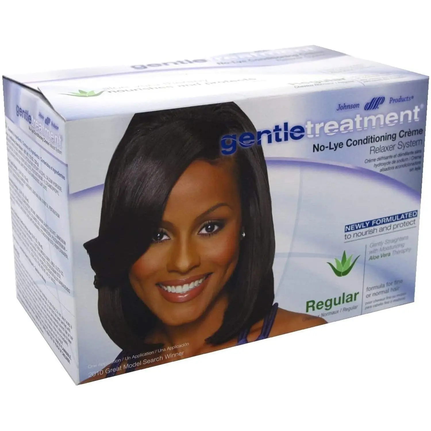Johnson Gentle Treatment No-Lye Conditioning Creme Relaxer System in Regular strength for hair care.