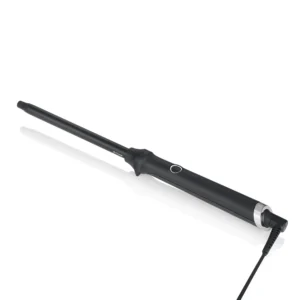 ghd thin wand hair curler with 0.5 inch barrel creates tight, high-definition curls with all-day hold and safer-for-hair temperature technology.