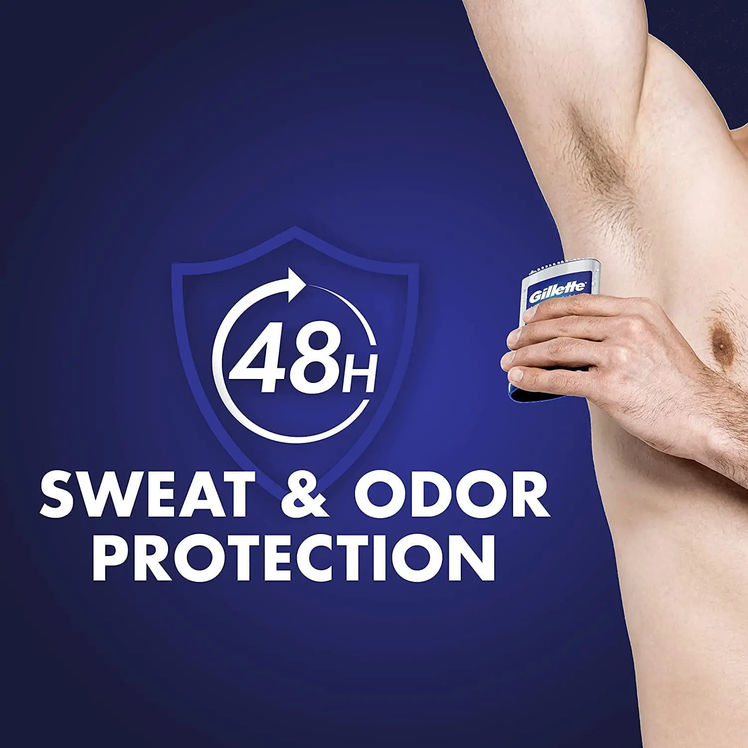 This image shows Gillette Cool Wave antiperspirant deodorant gel for men, offering 48-hour invisible sweat and odour protection with easy application.
