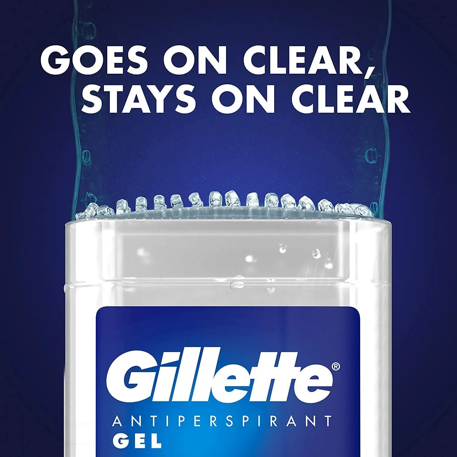 This image shows Gillette Cool Wave antiperspirant deodorant gel for men, offering 48-hour invisible sweat and odour protection with easy application.