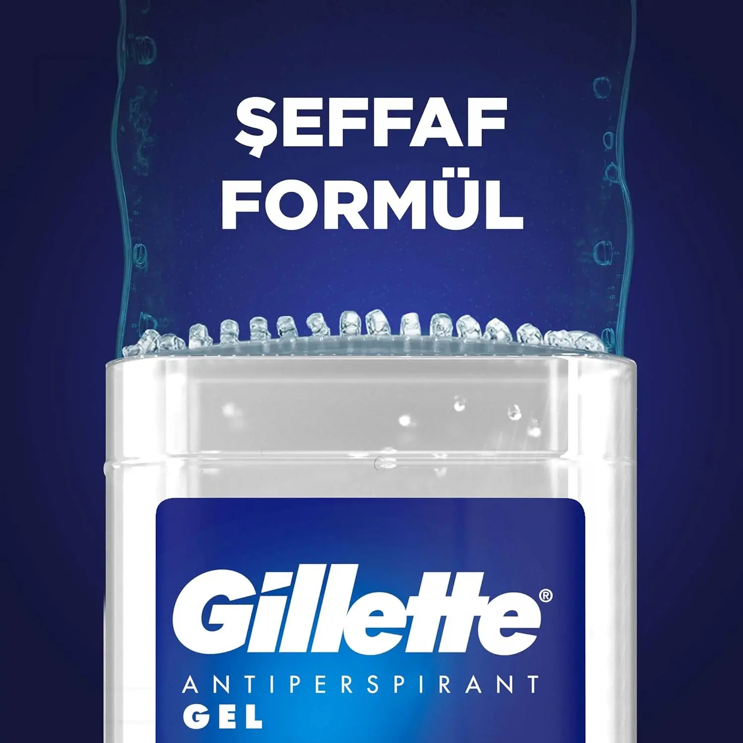 A 70ml container of Gillette Arctic Ice clear gel antiperspirant provides 48 hours of freshness, eliminates odor, and reduces wetness.