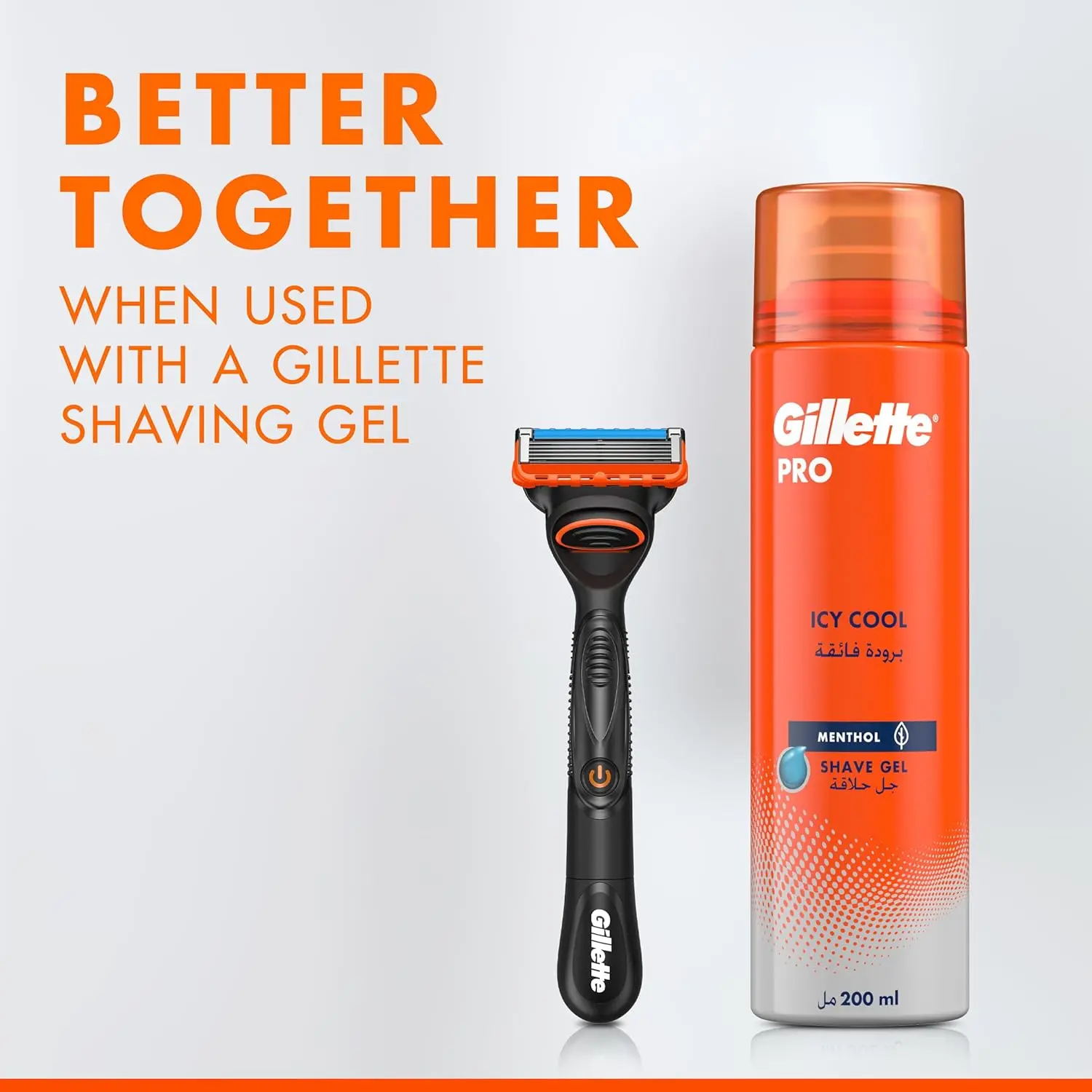 A pack of eight Gillette Fusion Power razor blade refills featuring MicroComb technology and a back edging blade for precise trimming of facial hair.