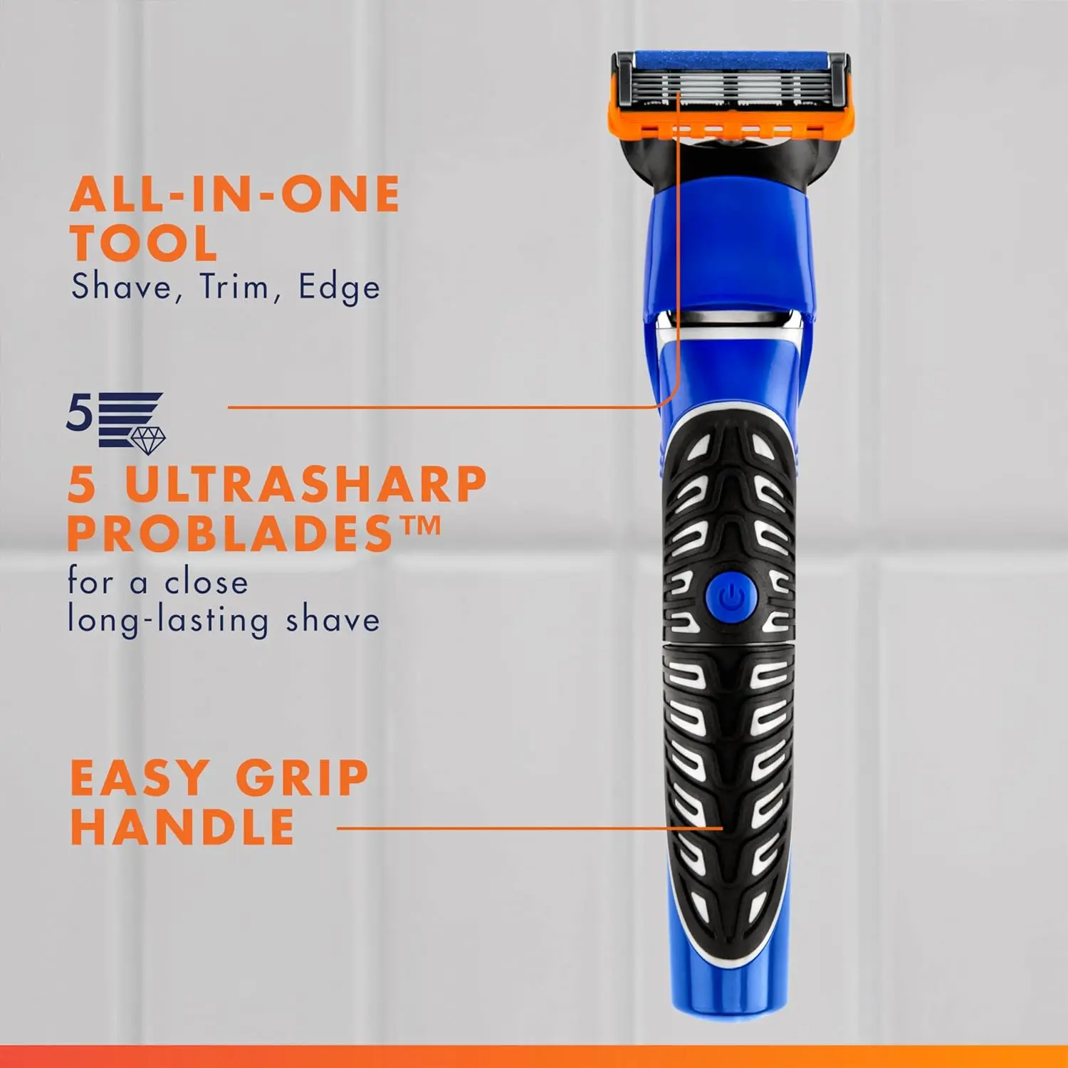 The Gillette Styler beard trimmer kit for men includes a ProGlide blade, three comb attachments, a battery, and an organizer for grooming and edging with precision.