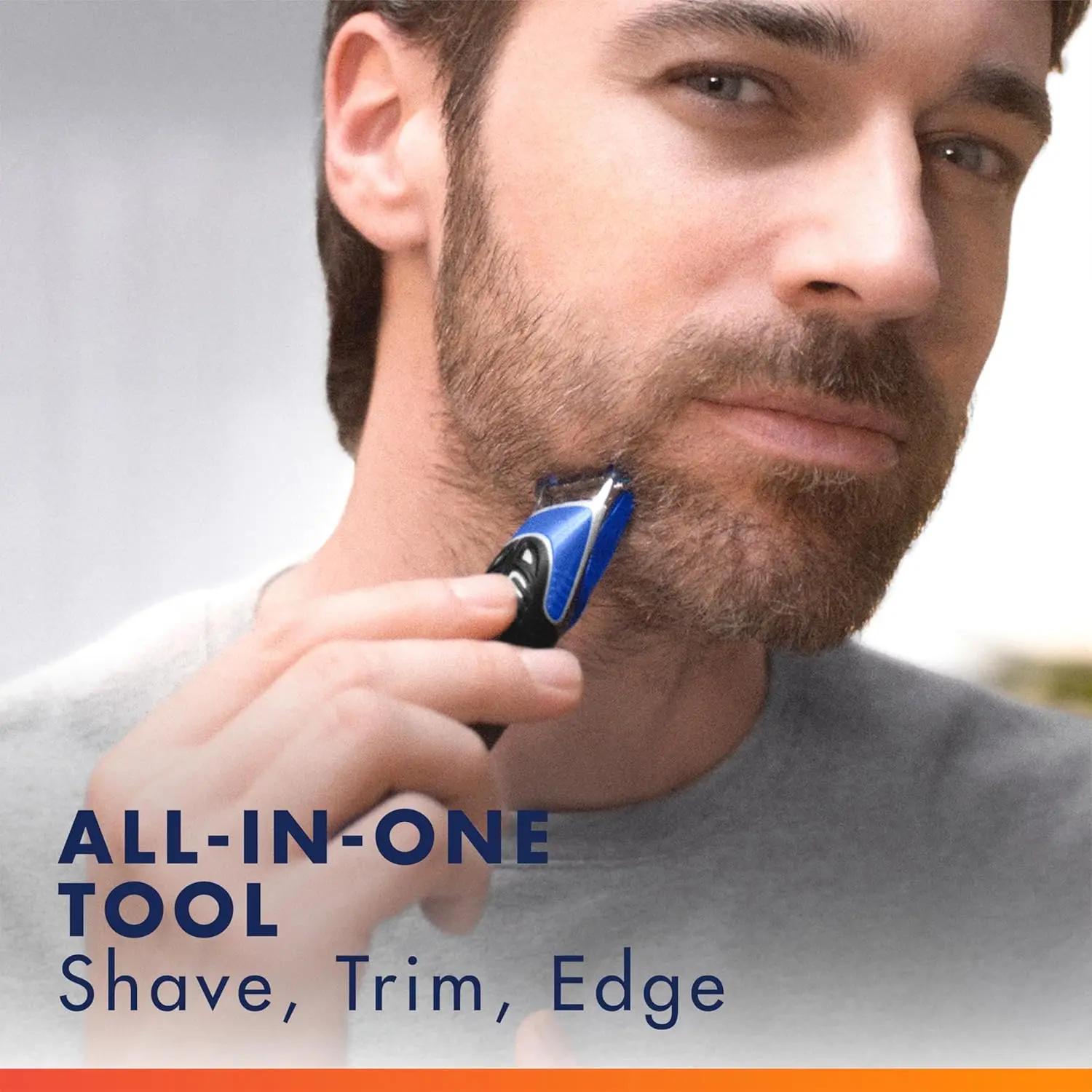 The Gillette Styler beard trimmer kit for men includes a ProGlide blade, three comb attachments, a battery, and an organizer for grooming and edging with precision.