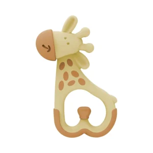 Dr. Brown's Ridgees giraffe teether provides a soothing massage to relieve baby's teething pain with its textured design and can be cooled for extra comfort.