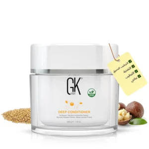 GK HAIR deep conditioning hair mask intensely hydrates and repairs dry, damaged, color-treated, and frizzy hair while restoring its healthy look with natural proteins and jojoba seed oils.
