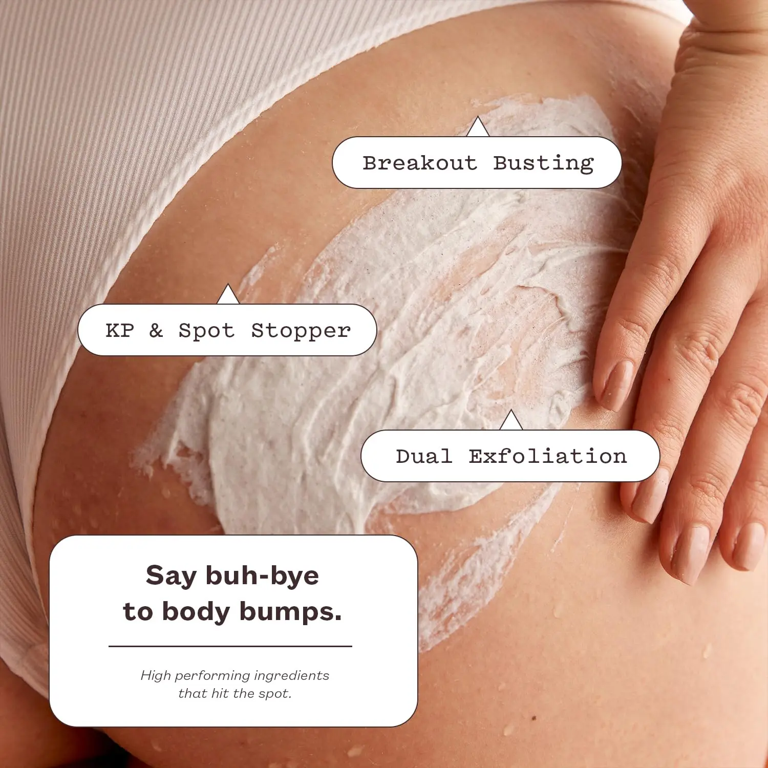 Frank Body glycolic body scrub exfoliates and smooths skin with AHAs, pumice, witch hazel, and niacinamide, helping to reduce breakouts, ingrown hairs, and uneven texture.