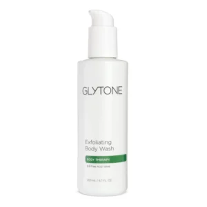 This Glytone exfoliating body wash uses glycolic acid to gently exfoliate dead skin cells, improve skin tone and texture, and leave skin feeling fresh and revitalized.