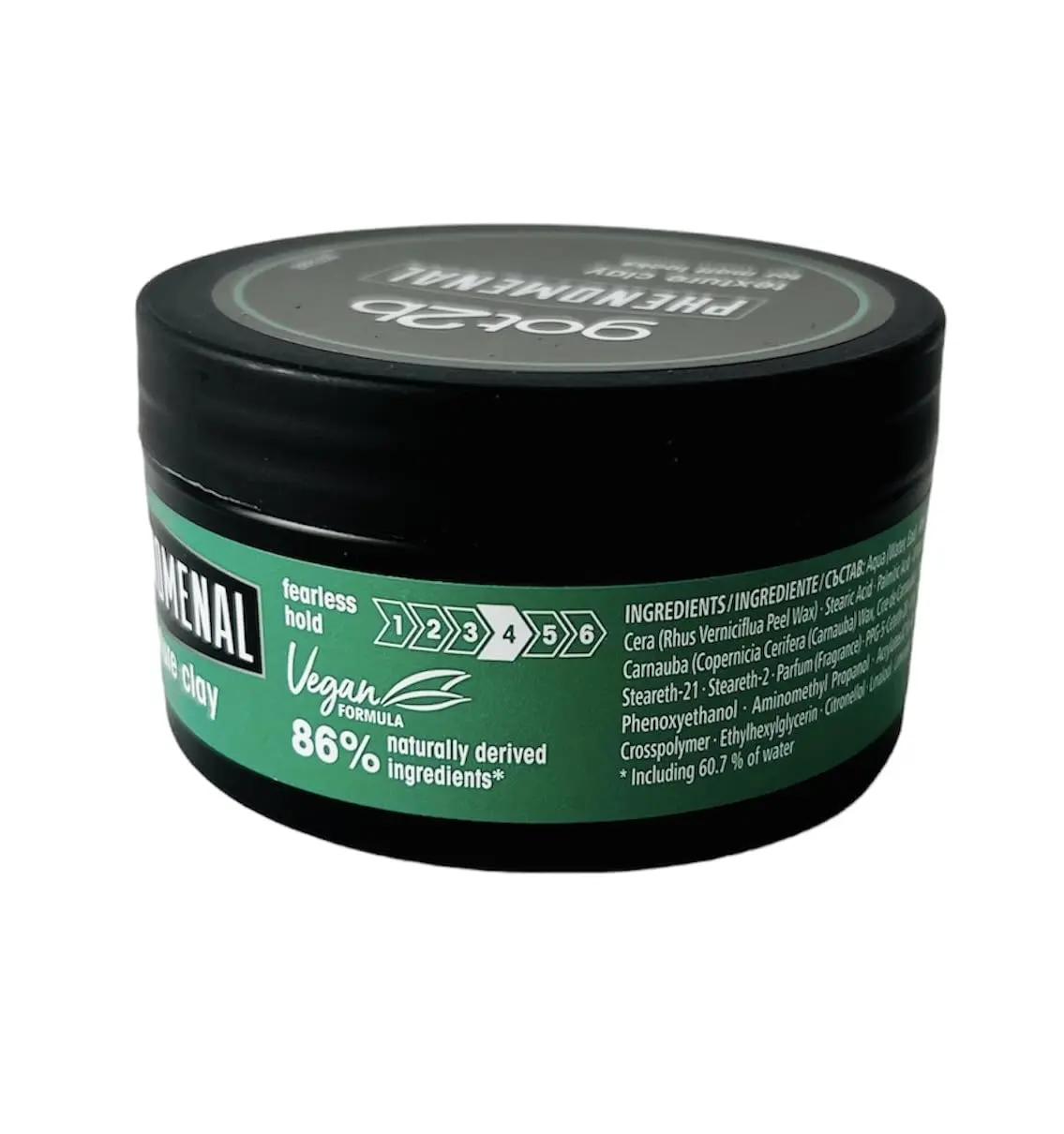 got2b PhenoMENal texturizing clay provides a strong, level 5 hold with a matt finish, perfect for creating groomed hairstyles with structure and definition on shorter hair.