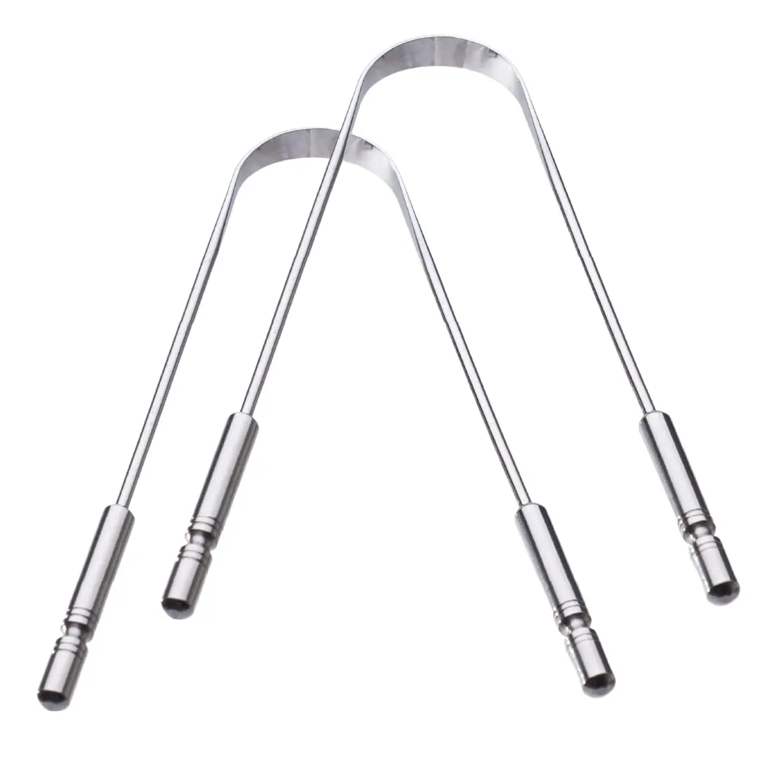 A pack of two GUBB metal tongue cleaners for adults and kids made by DR. MOREPEN LTD. helps to maintain oral hygiene.