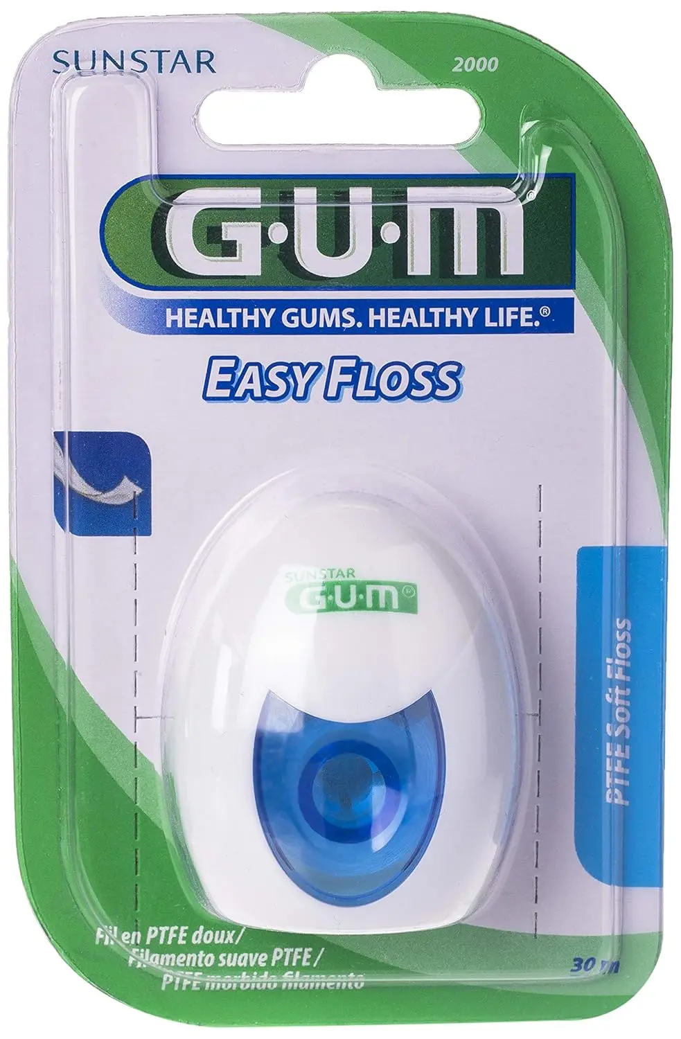 GUM Easy Floss glides easily between tight teeth, effectively removing plaque and keeping gums healthy with its shred-resistant design.
