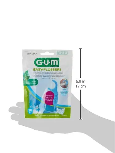 GUM Easy Floss easily slides between teeth and below the gumline to remove plaque and keep gums healthy.