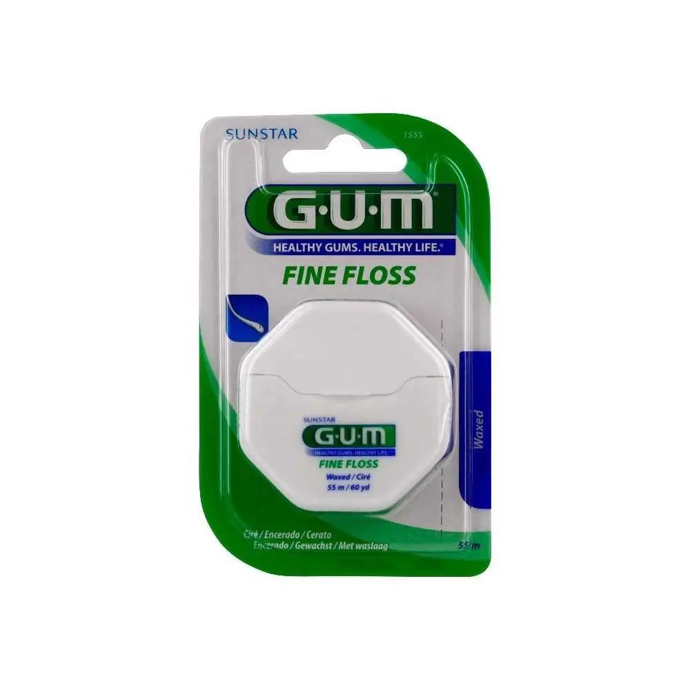Gum Fine Floss is waxed and extra thin for comfortable flossing in tight spaces, helping to remove plaque from between teeth and under the gumline.
