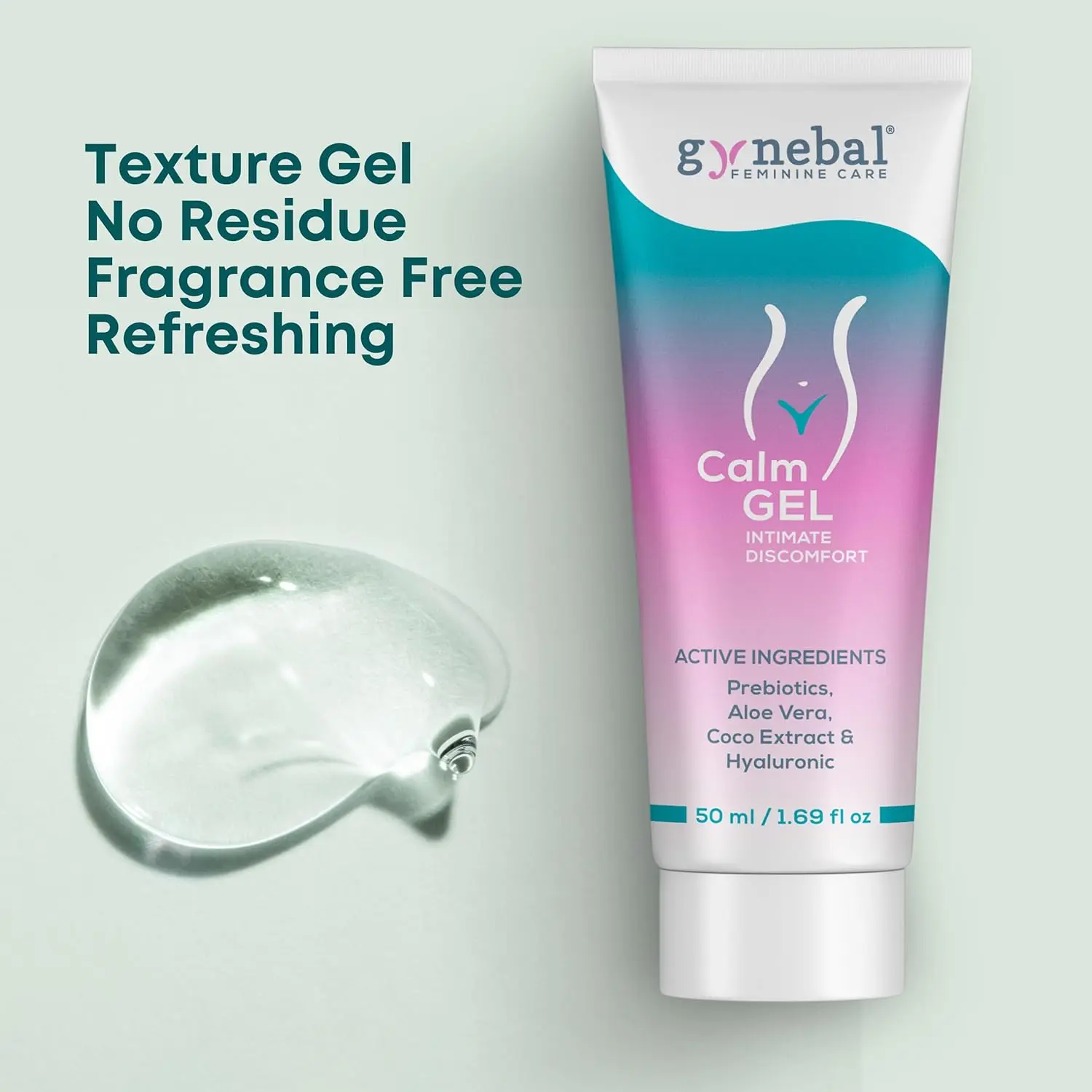 GYNEBAL Calm probiotic gel provides soothing relief and hydration for women's intimate dryness and discomfort, promoting a healthy intimate flora.