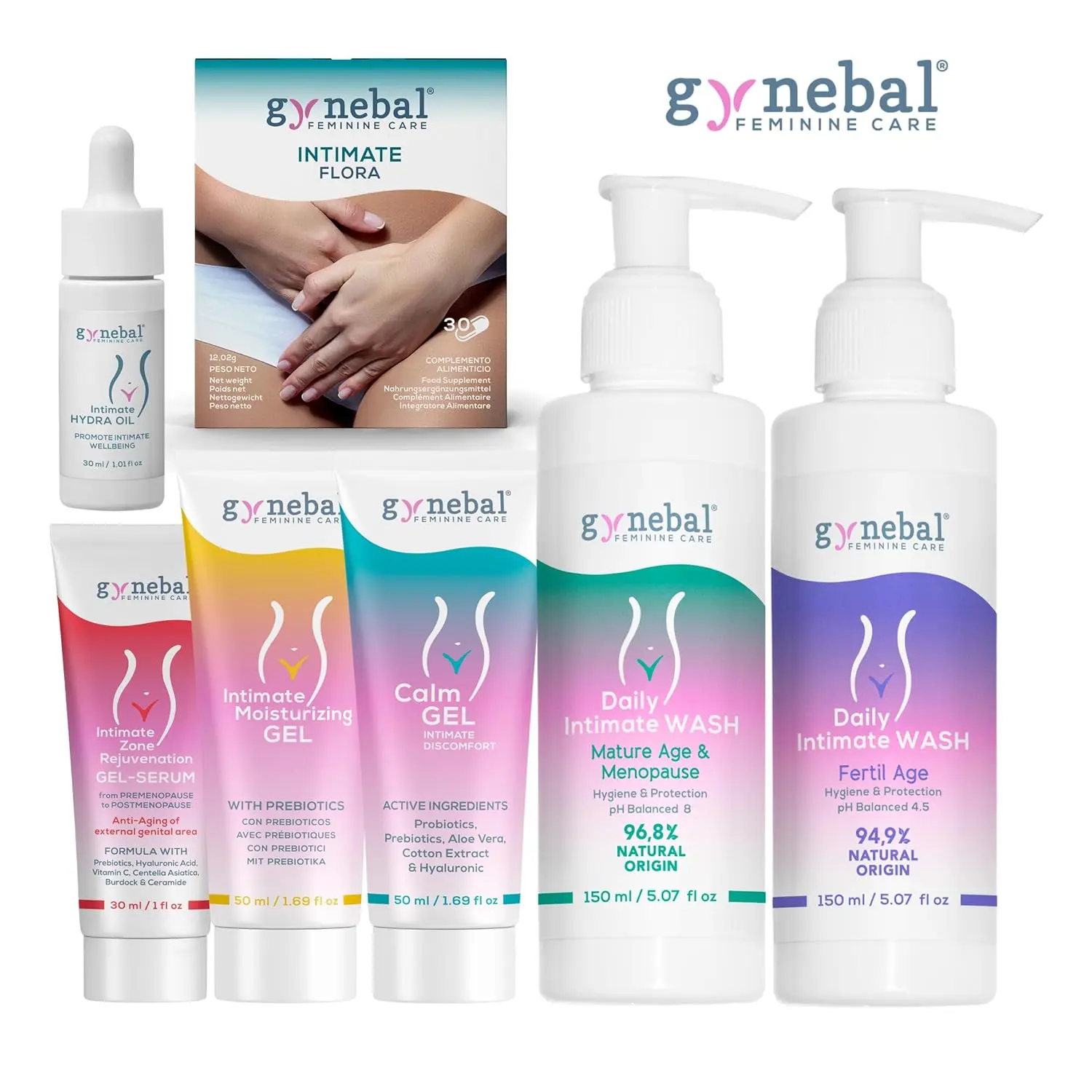 GYNEBAL Calm probiotic gel provides soothing relief and hydration for women's intimate dryness and discomfort, promoting a healthy intimate flora.