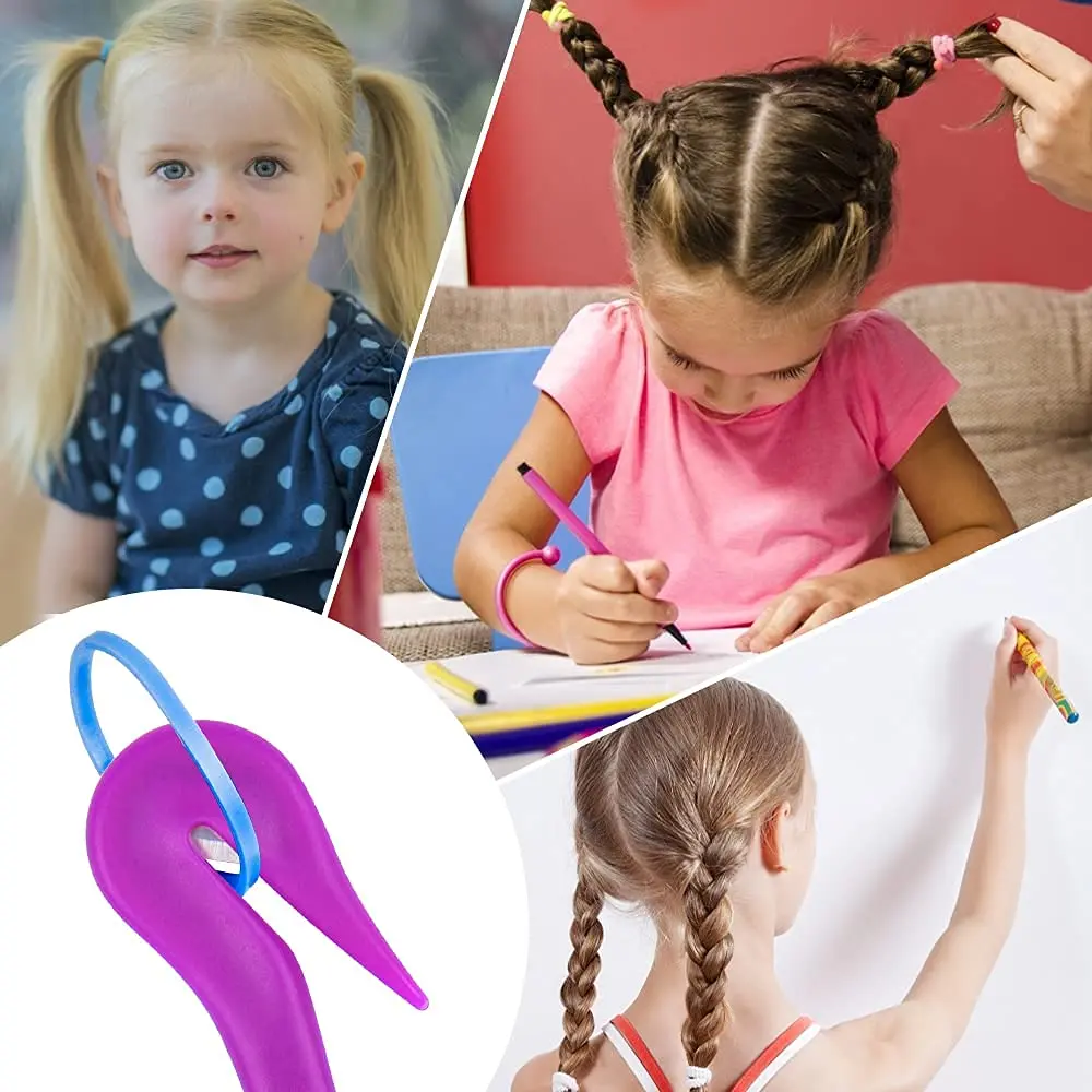 This 4-pack of colorful hair band remover tools makes removing elastic hair ties quick, painless, and safe for all hair types, preventing damage and tears.