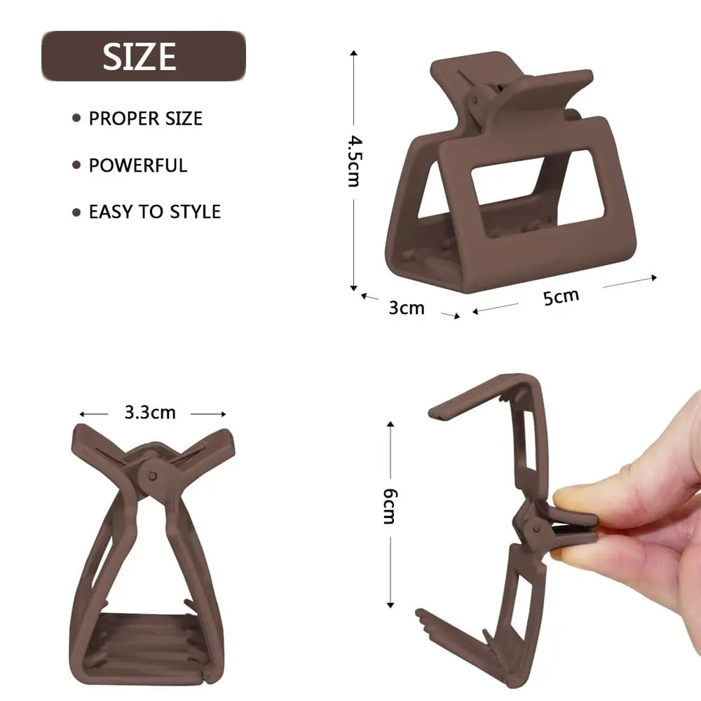 These medium hair claw clips for women and girls feature a strong hold, nonslip design, and are perfect for styling both thin and thick hair.