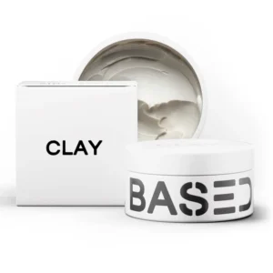 Based Bodyworks hair clay for men provides a strong hold and matte finish, adding volume and texture with a natural santal sandalwood fragrance.