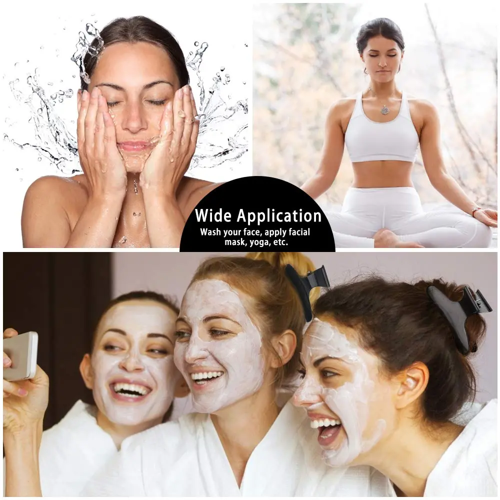 This image shows a 12 pack of black butterfly hair clips designed for styling, sectioning and coloring hair in a salon or at home, featuring a strong grip and durable plastic construction.