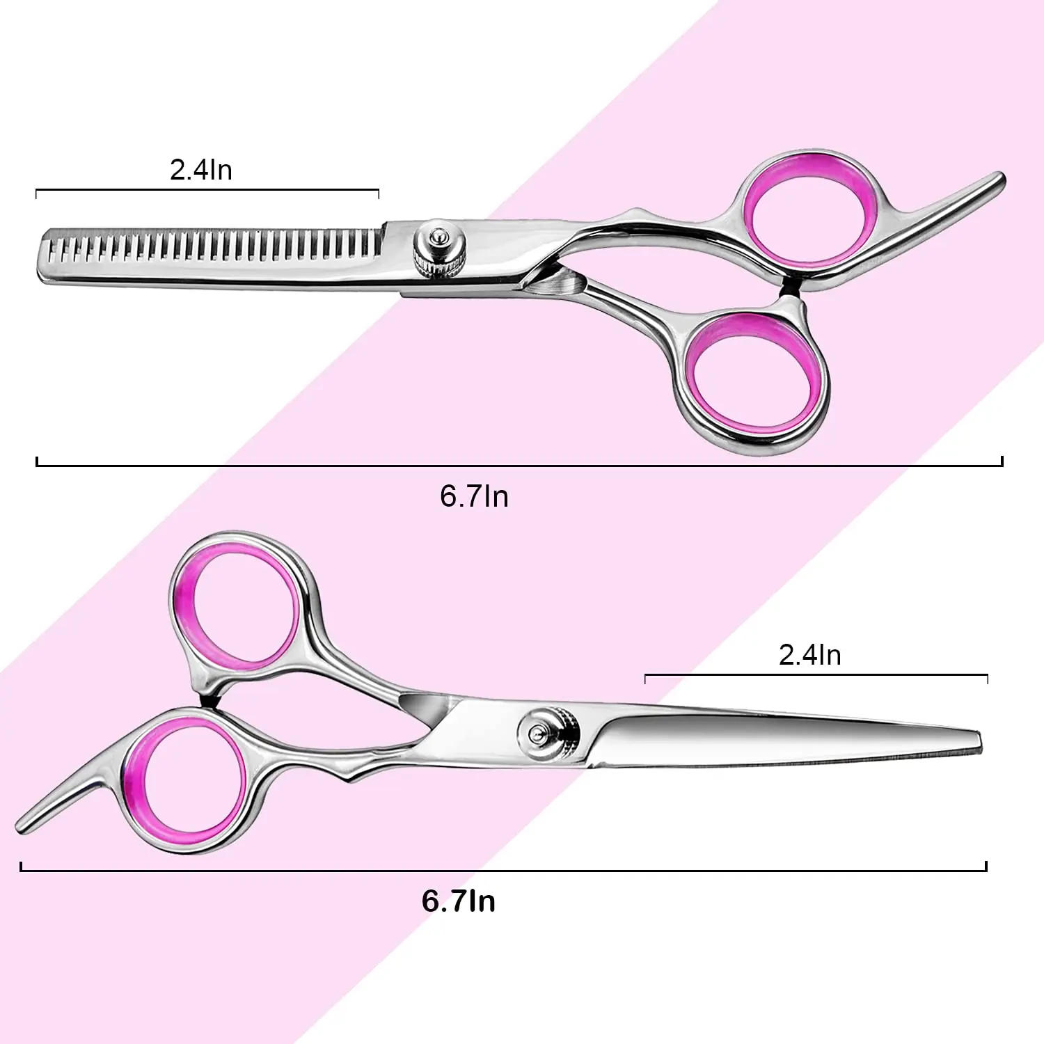 This 11-piece professional hair cutting kit includes stainless steel barber scissors, thinning shears, a straight edge razor, and other essential hairdressing tools for a salon-quality haircut at home.