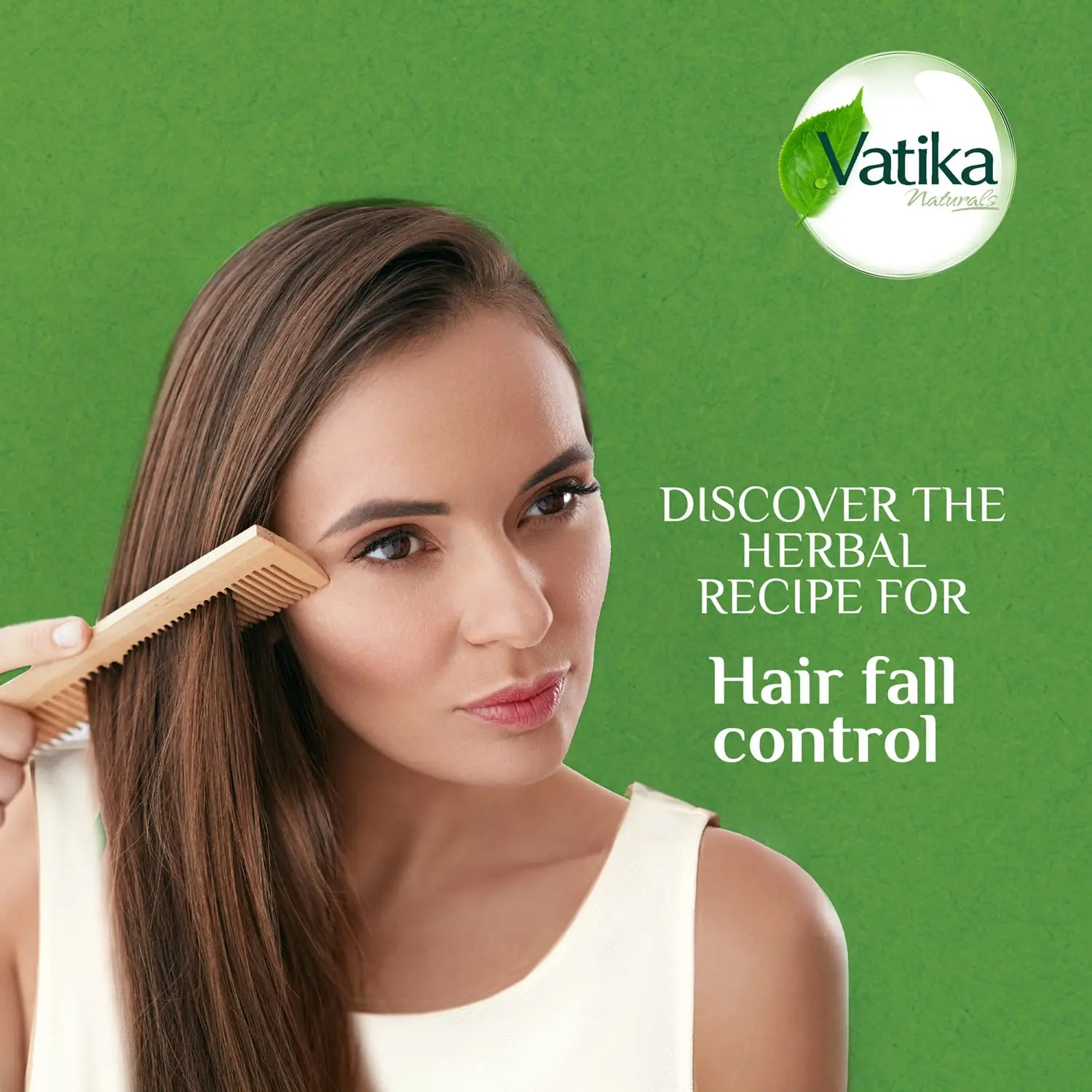 Vatika hair fall control value pack with shampoo, conditioner, and hot oil treatment for thinning and weak hair, formulated with natural cactus, ghergir and garlic extracts to strengthen and nourish.