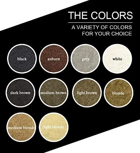 Dark brown hair fiber instantly conceals hair loss and thinning areas, providing a fuller, natural-looking head of hair for men and women.