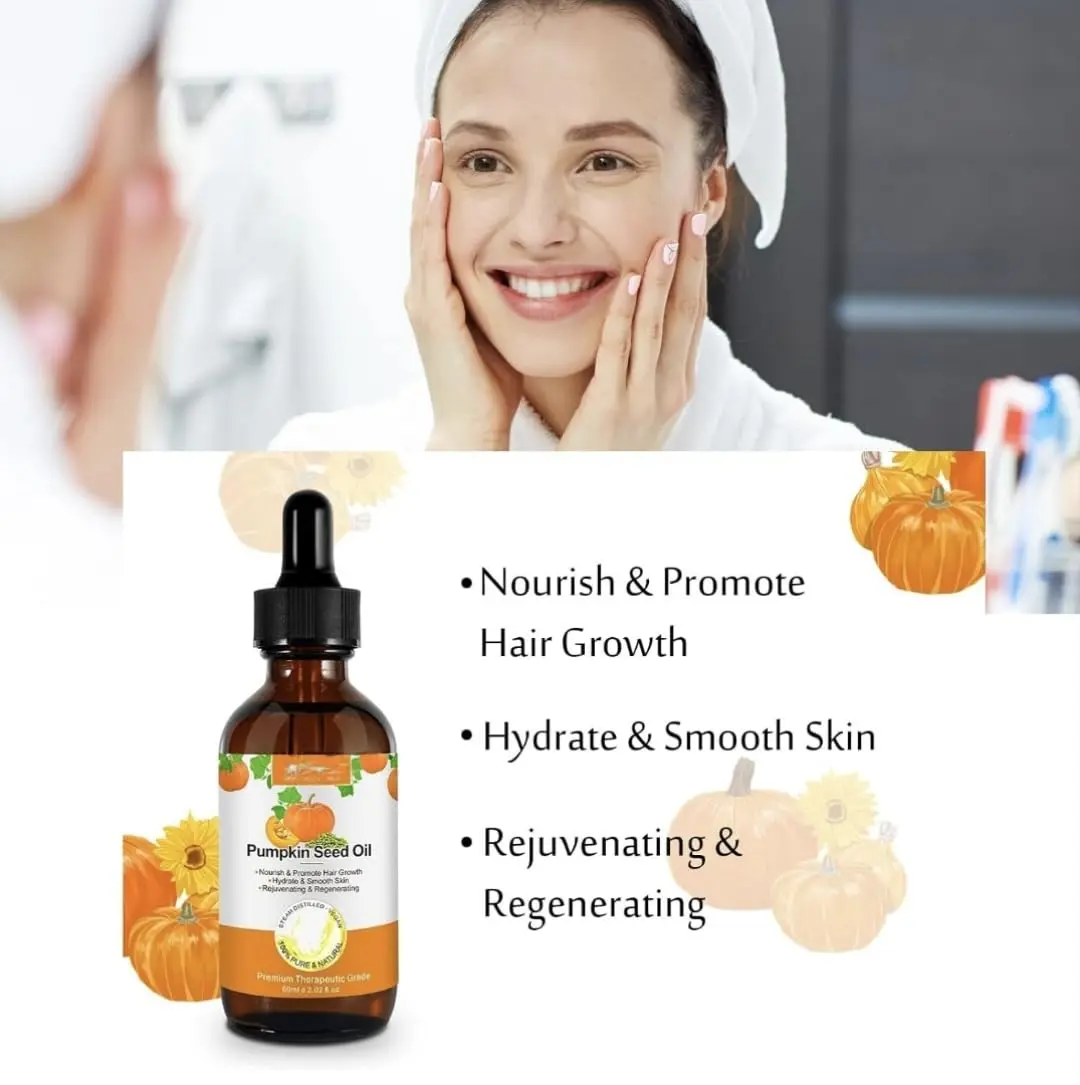 ALIVER hair growth oil with pumpkin seed serum nourishes the scalp, promotes hair growth, and can be used as a carrier oil for face, nails, body, skin, aromatherapy, and massage.