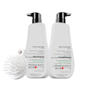 This image shows a hair and scalp treatment set of shampoo and conditioner that helps with dandruff, oil control, anti-aging, and itching, promoting hair regrowth.