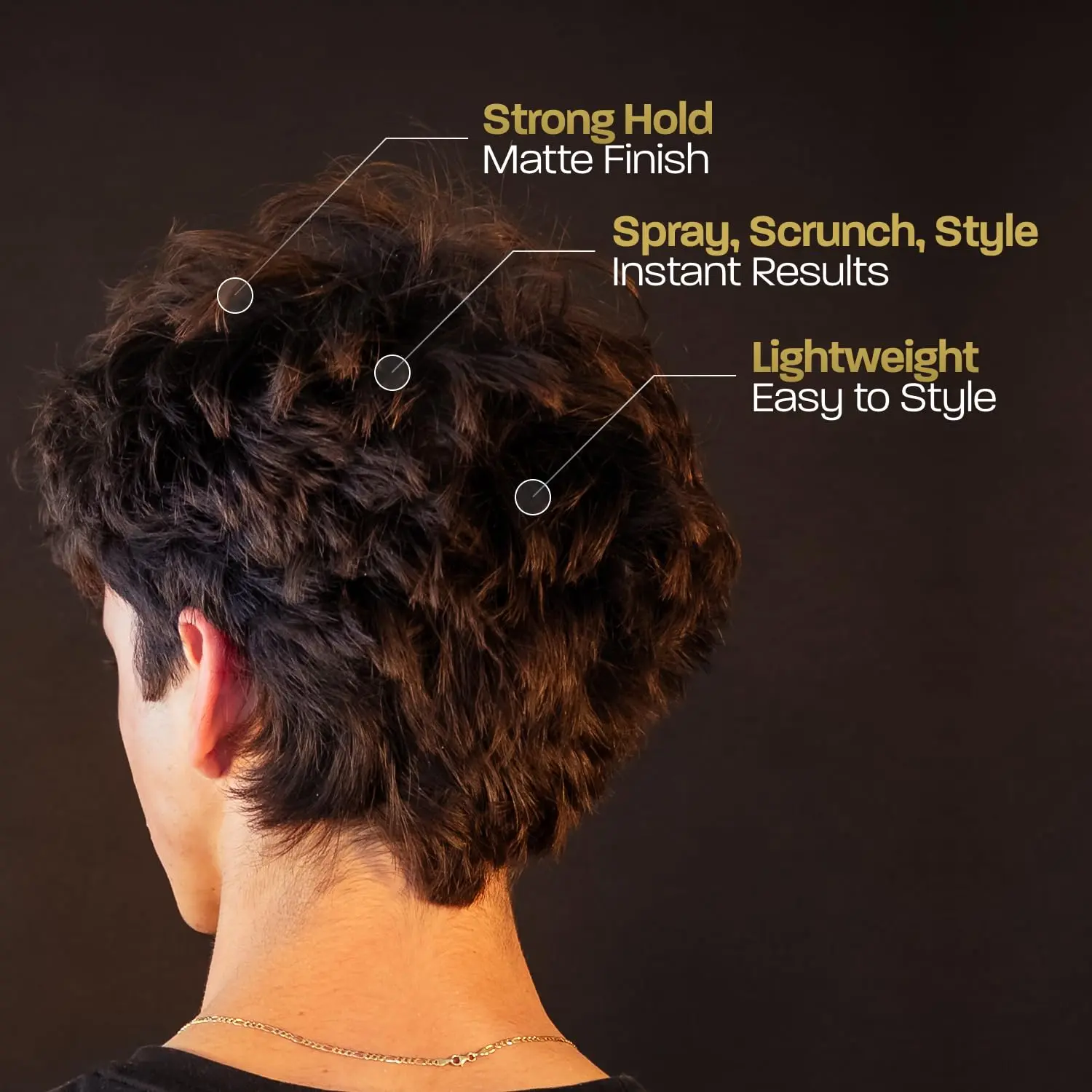 Based Bodyworks texturizing hair powder in a spray bottle adds volume and texture with a clean matte finish, perfect for styling short to medium hair.