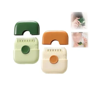 Two-in-one hair trimmer comb with dual-sided design for trimming bangs, split ends, and styling hair at home or on the go.