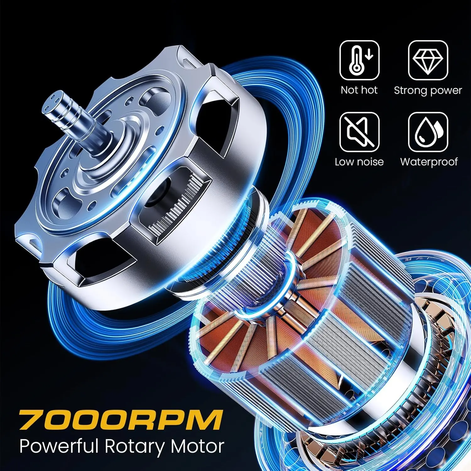 This cordless gold hair trimmer for men features zero gapped blades for professional beard and hair trimming, making it an ideal gift.