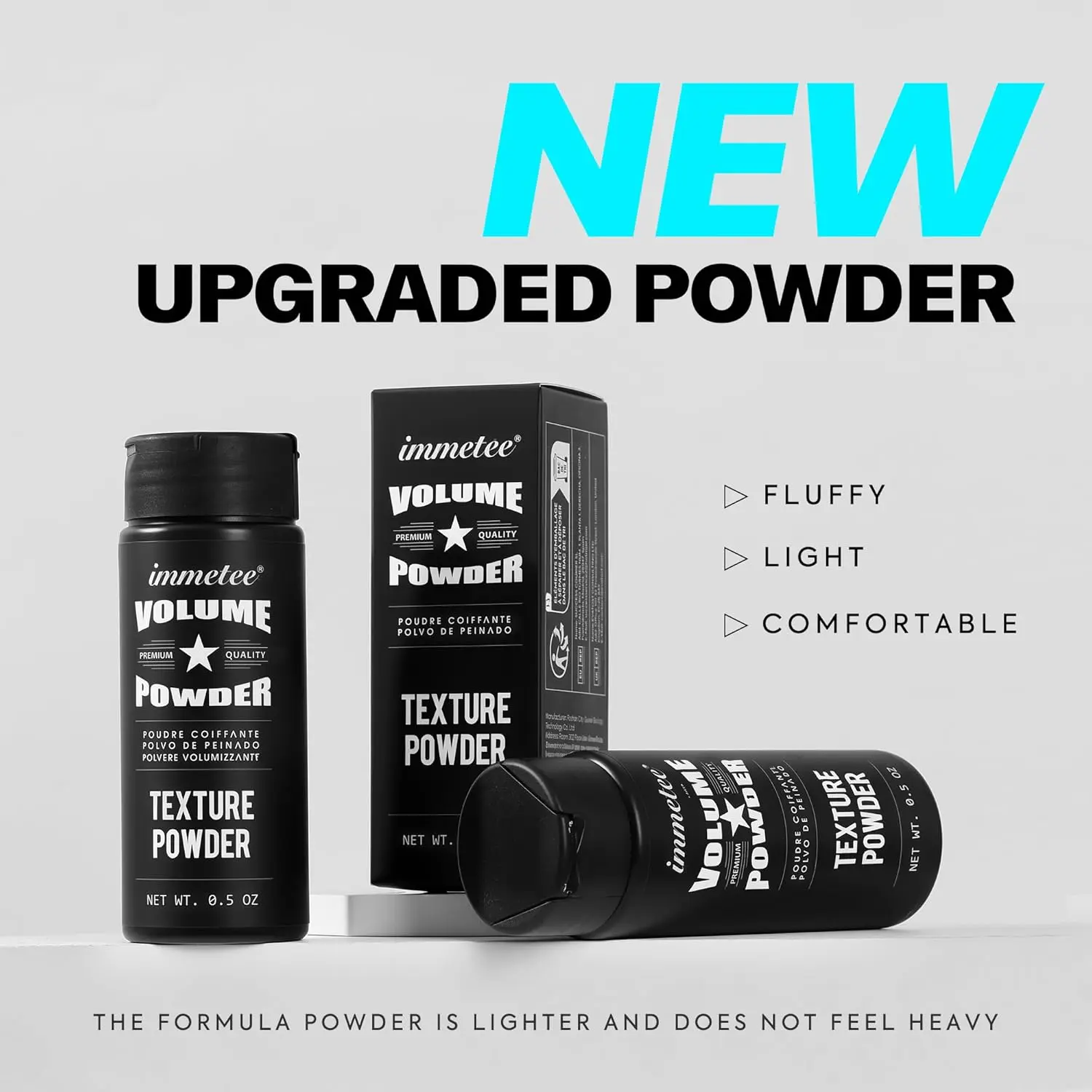 immetee hair volume powder provides texture, root lift, and a natural matte look for men and women seeking long-lasting style and easy application.