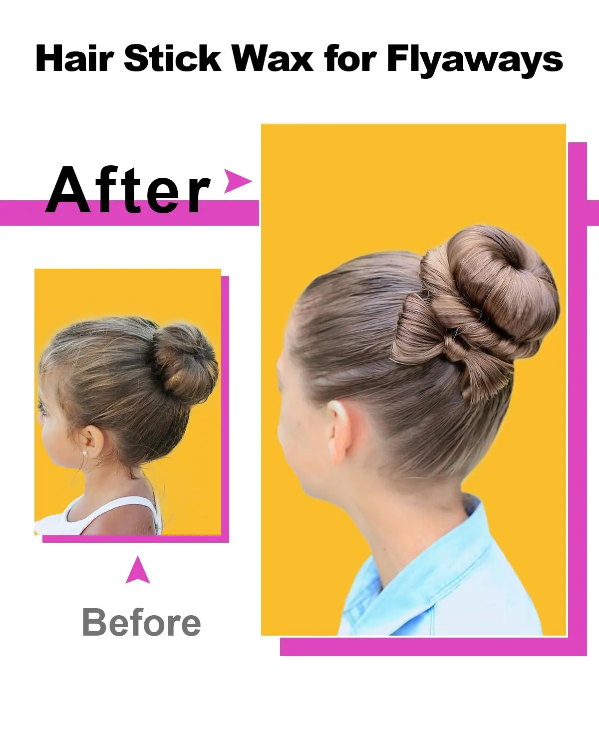 AnWoor hair wax stick creates sleek buns and smooths flyaways for dance, ballet, and everyday styles on all hair types.