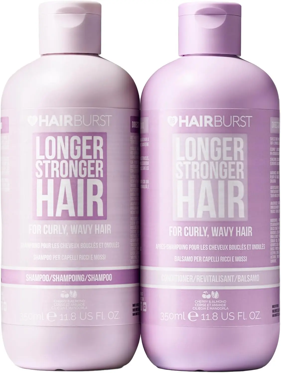 Hairburst curly and wavy hair set defines waves and curls with hydrating, frizz-reducing, sulfate-free formula, approved for the Curly Girl Method.