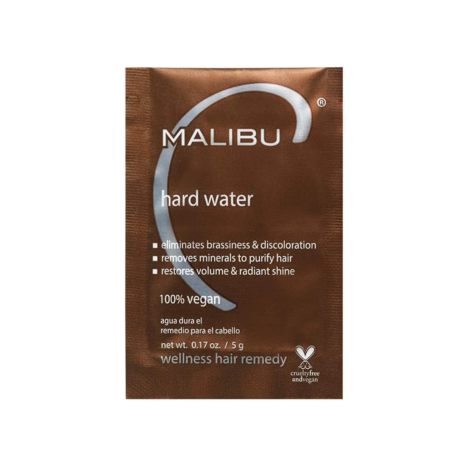 Malibu C Hard Water Wellness Hair Remedy removes hard water deposits and impurities, eliminating brassiness and discoloration for healthier, shinier, and more vibrant hair.